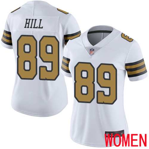 New Orleans Saints Limited White Women Josh Hill Jersey NFL Football #89 Rush Vapor Untouchable Jersey->women nfl jersey->Women Jersey